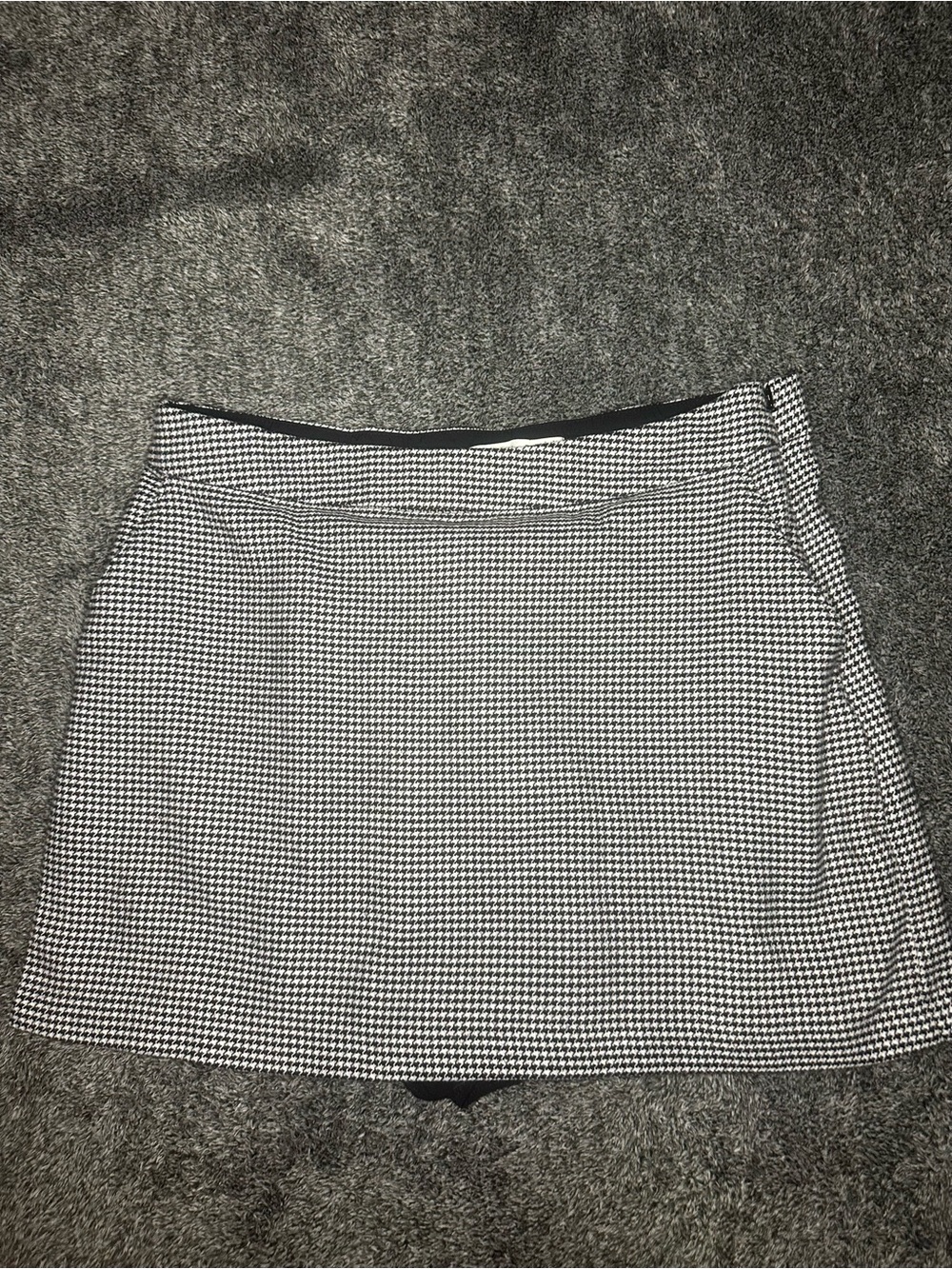 Abercrombie & Fitch Houndstooth Mini Skort Black White Size L